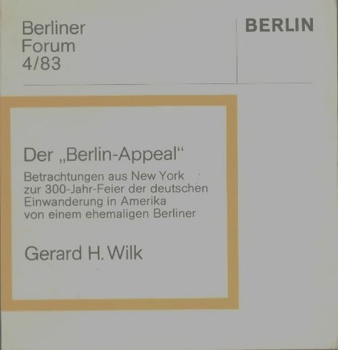 Der berlin appeal gerard h - berlin,
