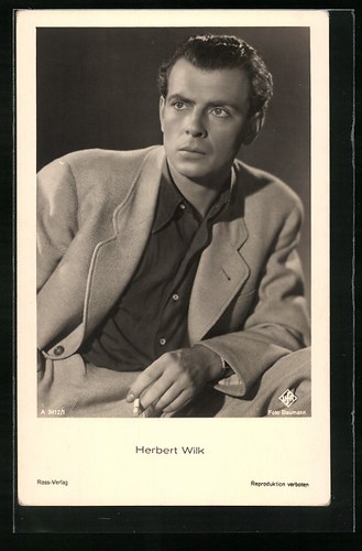 Carte postale acteur herbert - postale,